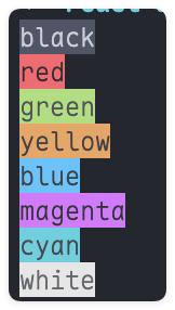 picocolors bg colors